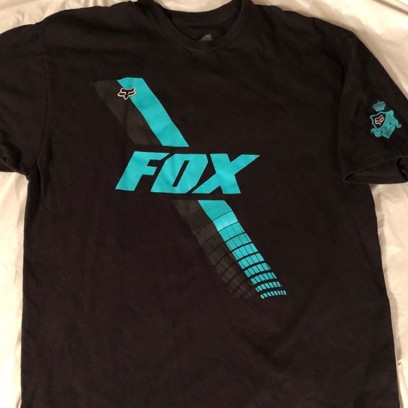 Fox Racing men's  t-shirt with a teal graphic - Picture 1 of 6